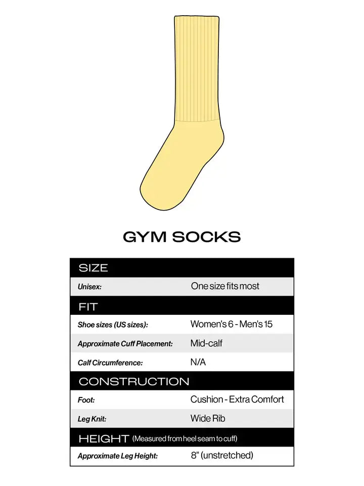 Sugar Mama Gym Crew Socks