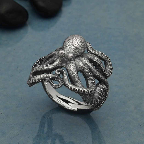 Sterling Silver Octopus Ring - Front & Company: Gift Store