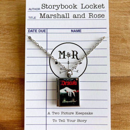 Book Locket Dracula - Black with Lingering Hand - Front & Company: Gift Store