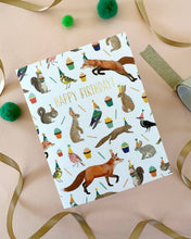 Load image into Gallery viewer, Forest Animals Galore Birthday Card *Foil Stamped*
