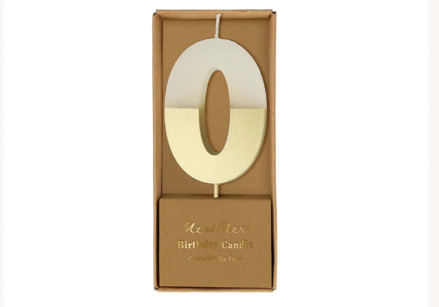 Gold Dipped Number Candles 0-9