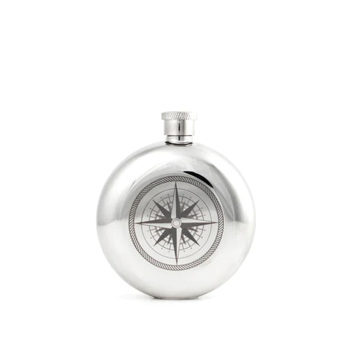 3 Oz Canteen Flask Compass Small - Front & Company: Gift Store