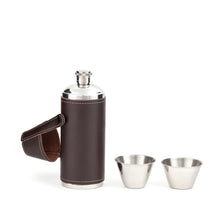 Load image into Gallery viewer, Camping Leather Flask Set
