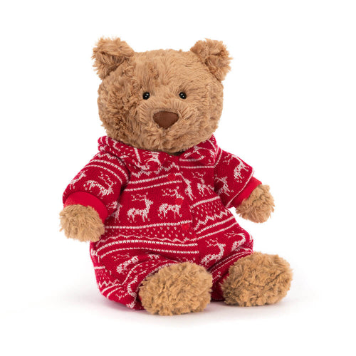 Jellycat Bartholomew Bear Winter Pajamas - Front & Company: Gift Store