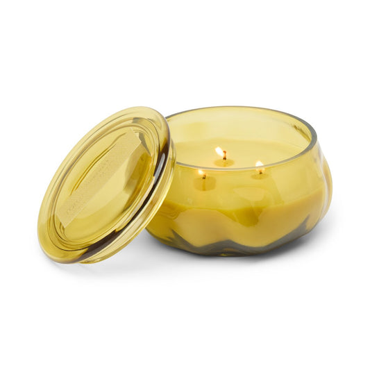 Basalt 10 Oz Organic Shaped Tinted Glass - Yellow, TOBACCO & PATCHOULI