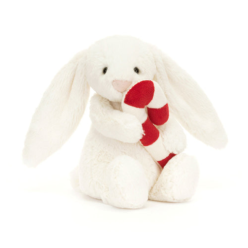 Jellycat Bashful Bunny With Candy Cane - Front & Company: Gift Store