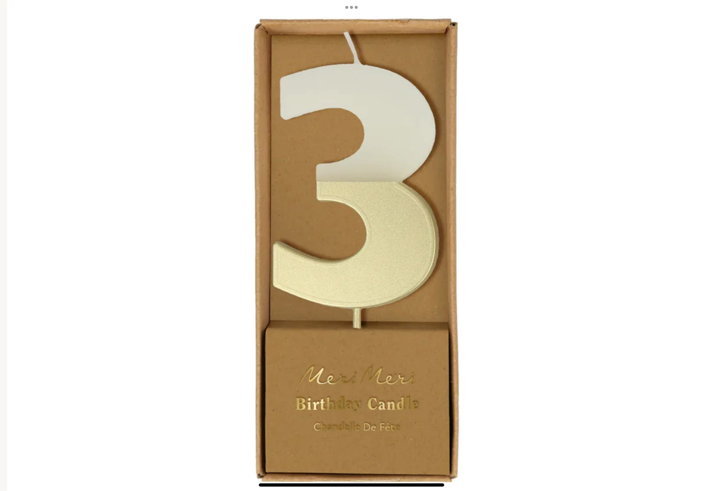 Gold Dipped Number Candles 0-9