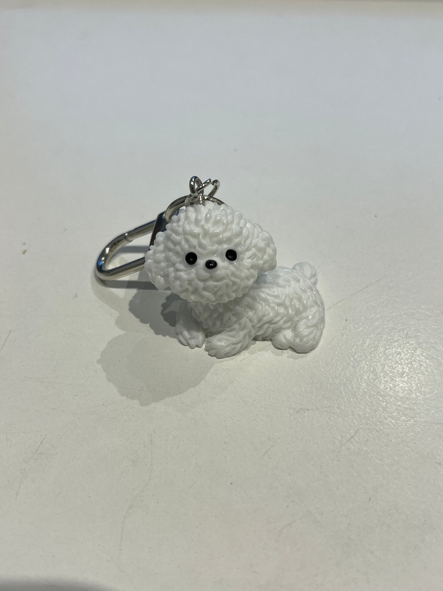 Acrylic White Shih Tzu Bag Charm