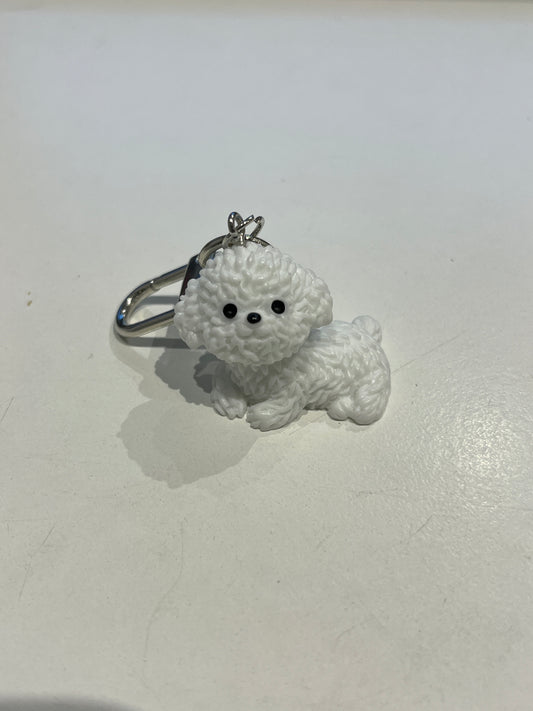 Acrylic White Shih Tzu Bag Charm