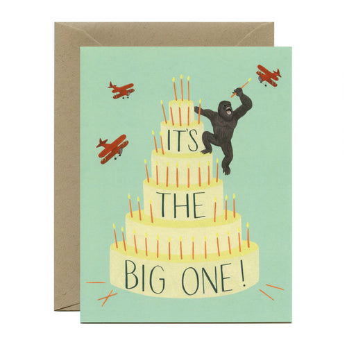 KING KONG MILESTONE CAKE - BIRTHDAY GREETING CARD - Front & Company: Gift Store