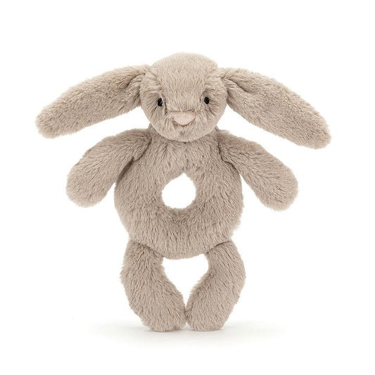 Jellycat Bashful Beige Bunny Ring Rattle (Recycled Fibers)