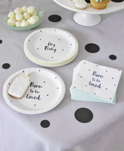 Born To Be Loved Baby Shower plate