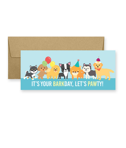 Barkday Pawty Bday Card