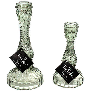 Green Bella Pillar Candle Holder