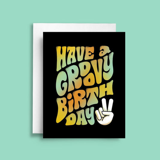 Groovy Retro Lettering | Birthday Card