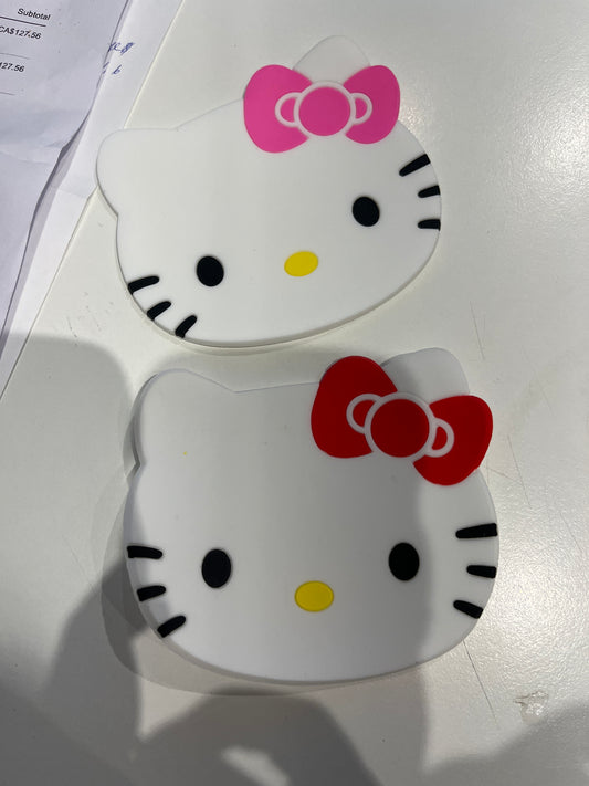 Hello Kitty Coaster Pink or Red Bow