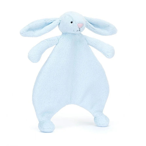 Jellycat Bashful Blue Bunny Comforter (Recycled Fibers) - Front & Company: Gift Store