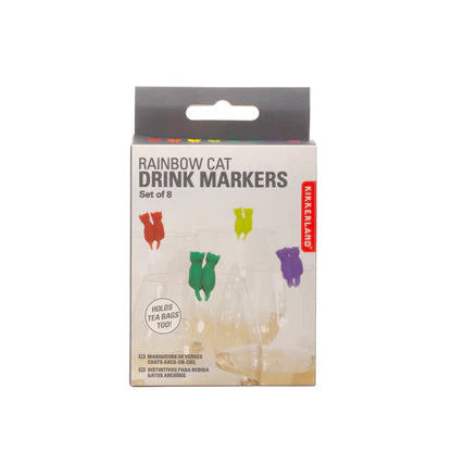 Rainbow Cat Drink Markers S/8