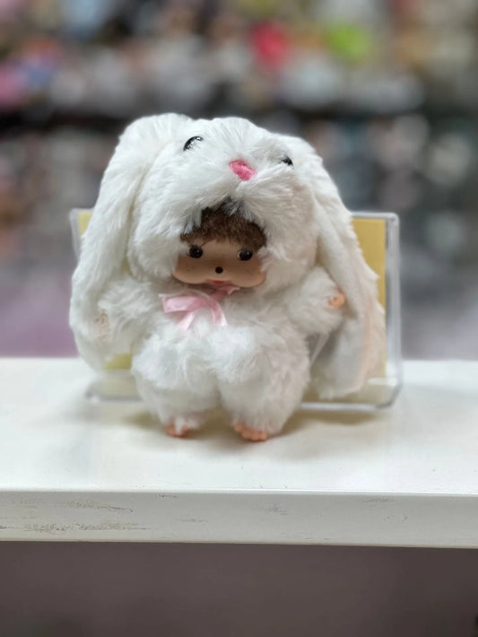 Monchhichi Brown Hair Bunny White