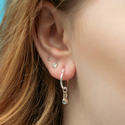 Miffy In The Moon Sterling Silver Earrings