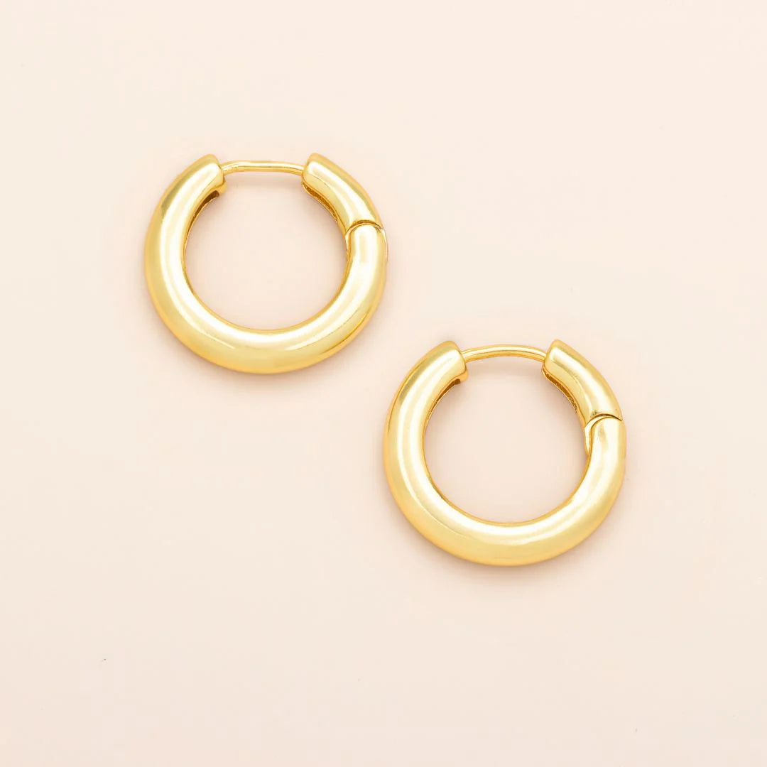 Refined Earring Collection - Medium Stellar Hoop/Gold Vermeil