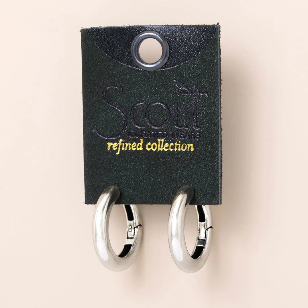 Refined Earring Collection - Medium Stellar Hoop/Sterling Silver