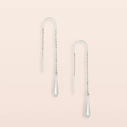 Refined Earring Collection - Teardrop Threader/Sterling Silver