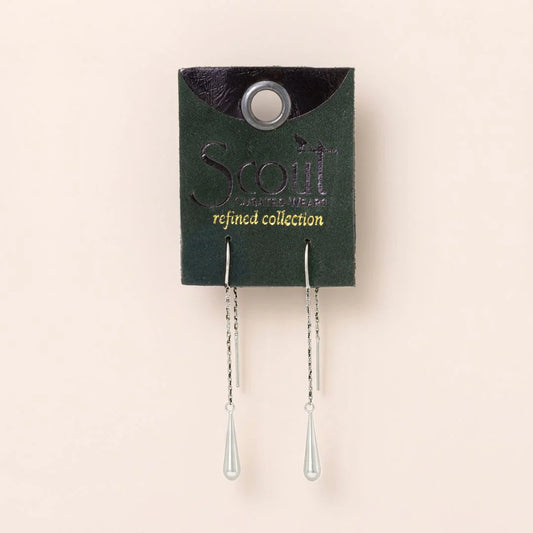 Refined Earring Collection - Teardrop Threader/Sterling Silver