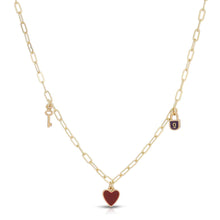 Load image into Gallery viewer, Enamel Treasure Necklace - Love
