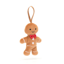 Load image into Gallery viewer, Jellycat Festive Folly Gingerbread Fred Ornament
