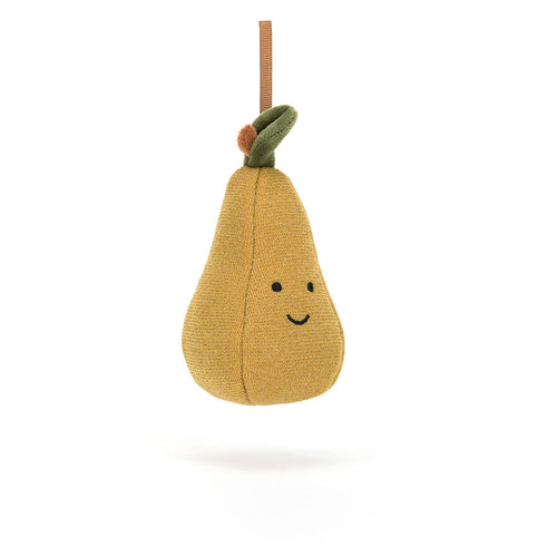 Jellycat Festive Folly Pear Ornament - Front & Company: Gift Store