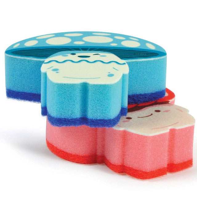 Fun Guys Mushroom-Shaped Sponges (Set of 2)