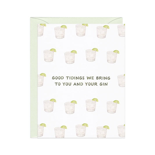 Good Tidings And Gin Xmas Card
