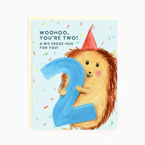 2nd Birthday Hedgehog - Front & Company: Gift Store