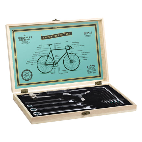 Bicycle Tool Kit with Wooden Box - Front & Company: Gift Store