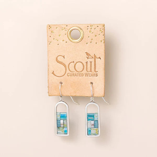 Good Karma Miyuki Frame Earring Marine/Silver