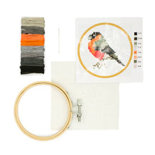 Load image into Gallery viewer, Mini Cross Stitch Embroidery Kit - Bird
