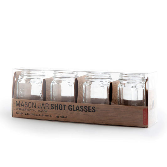 Mason Jar Shot Glasses S/4