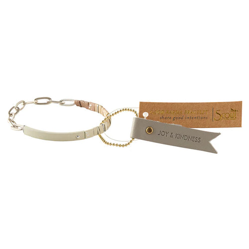 Gd Karma Brclt Joy&Kindness Ivory/ - Front & Company: Gift Store