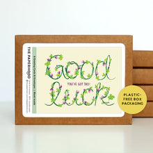 Load image into Gallery viewer, Box of 8 Floral Good Luck Cards
