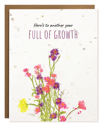 Full Of Growth Bday Plantable Card