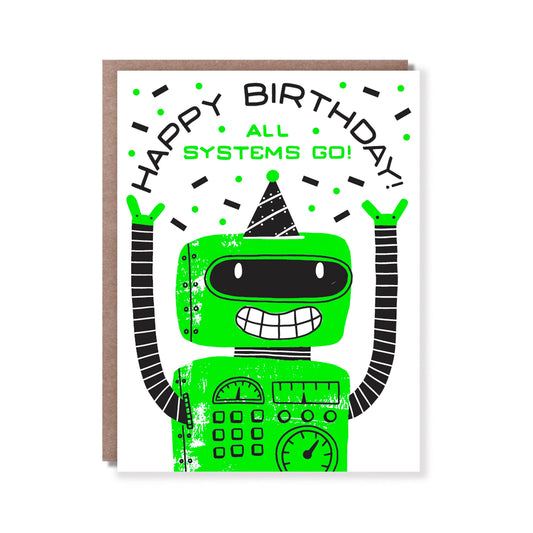 Hello! Lucky Robo Bday Card