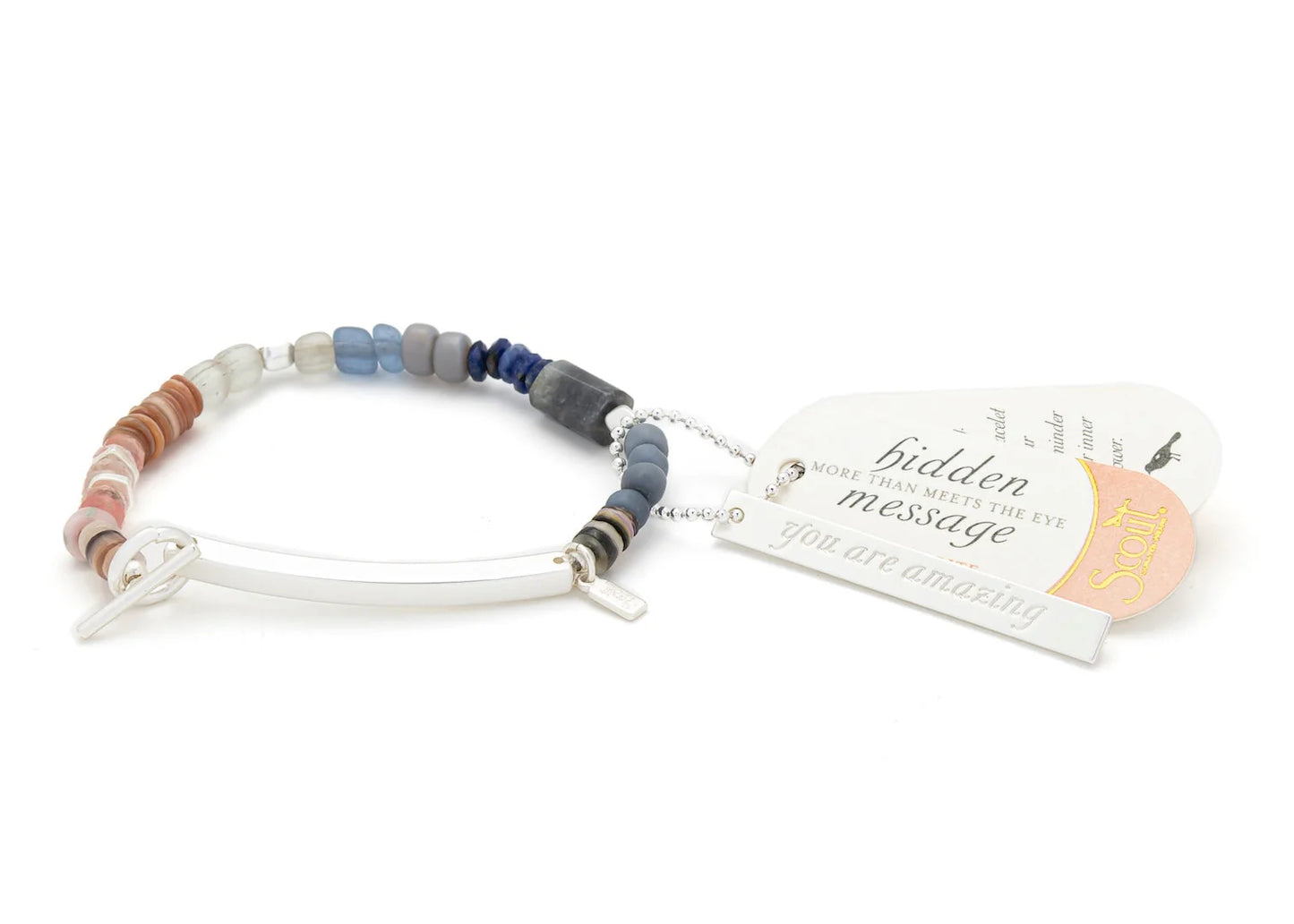 Hidden Message Bracelet - Labradorite/Silver Stone Of Magic " You Are Amazing"