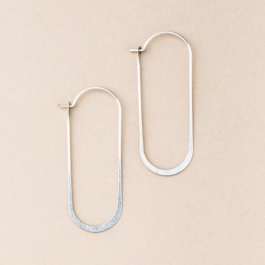 Refined Earring Collection - Cosmic Oval/Sterling Silver
