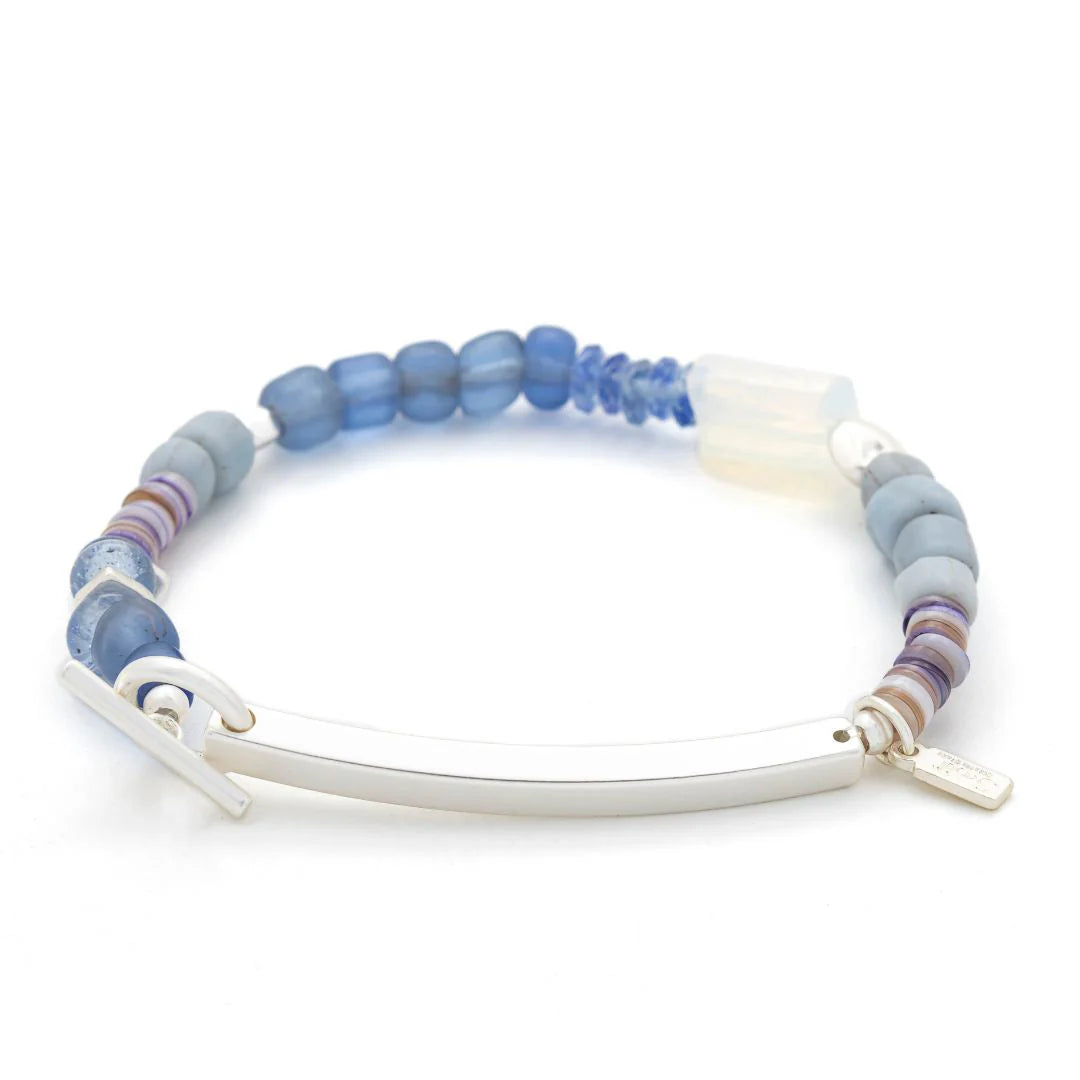 Hidden Message Bracelet - Opalite/Slvr Stone Of Healing "You Are Strong"