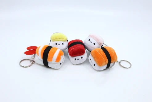 Cute Nigiri Sushi Plush Keychain - Perfect for Sushi Lovers and Collectors! - Front & Company: Gift Store