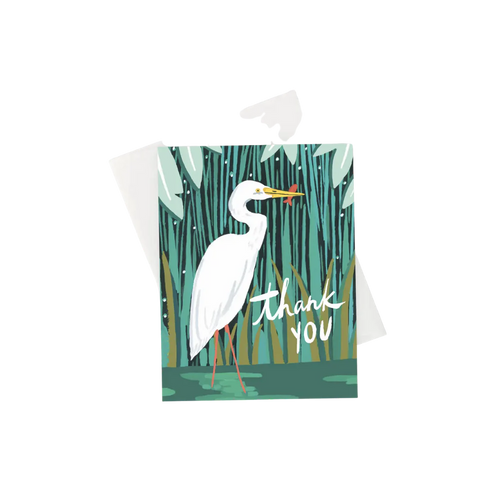 Egret Thank You Card - Boxed Set of 8 - Front & Company: Gift Store