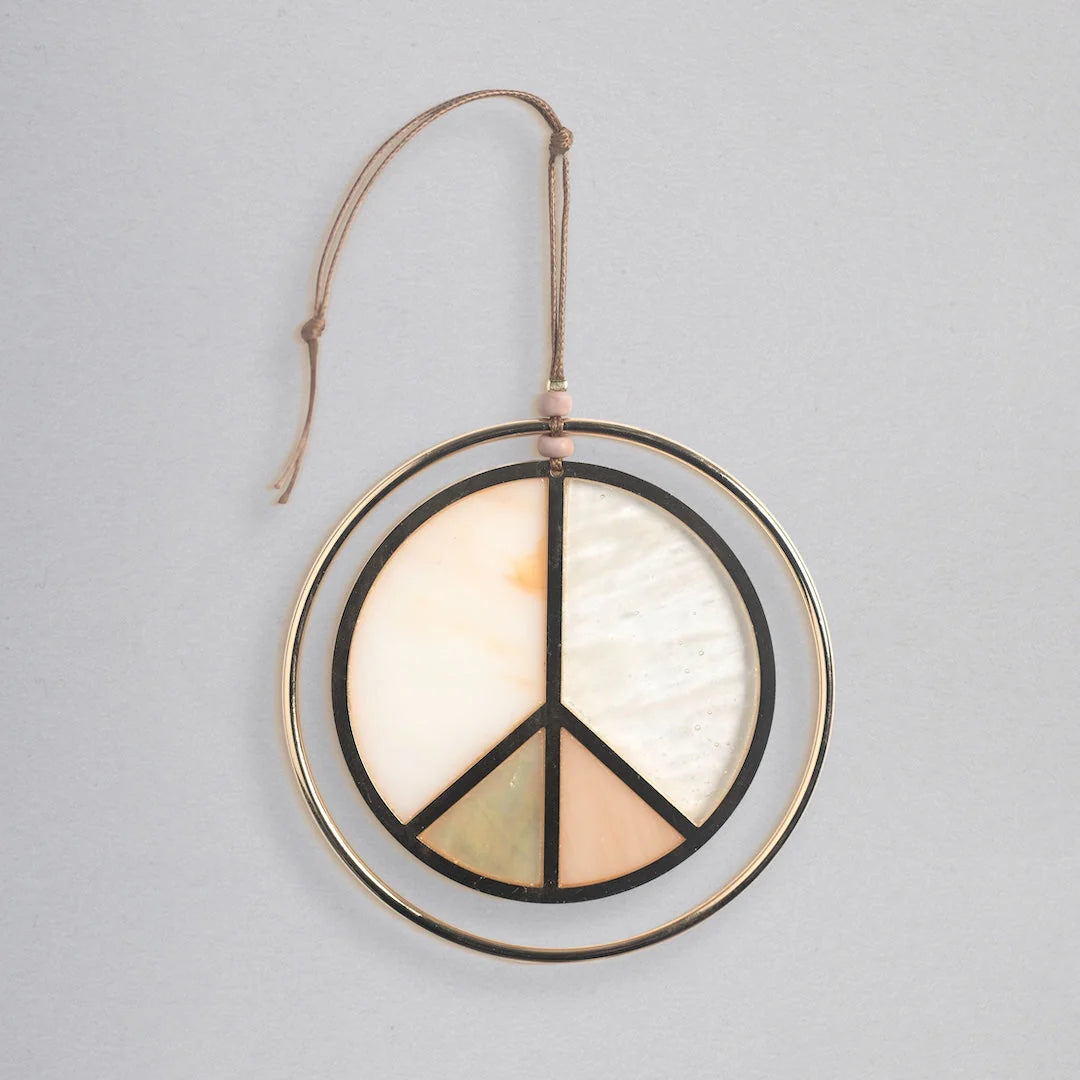 Stained Glass Light Catcher - Peace Sign