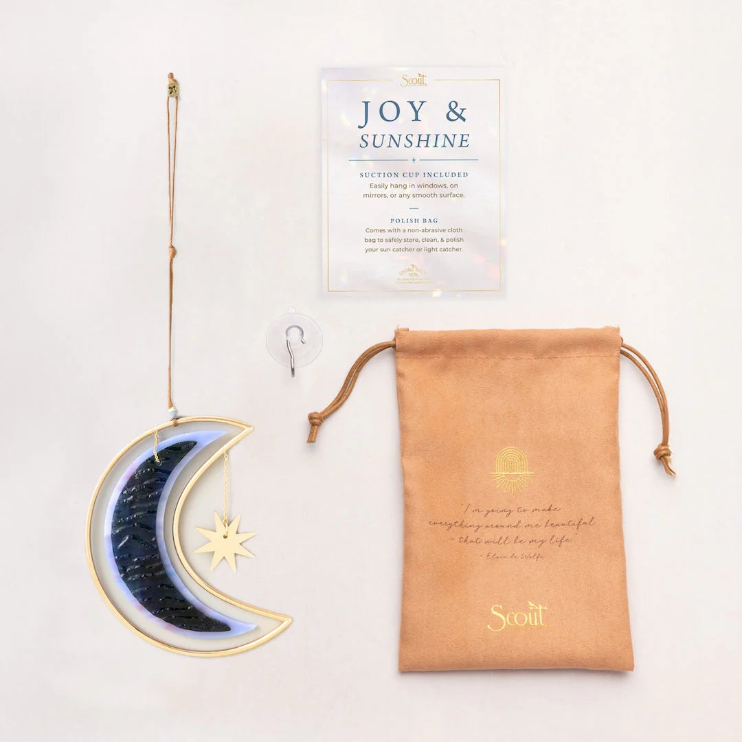 Stained Glass Light Catcher - Moon Star