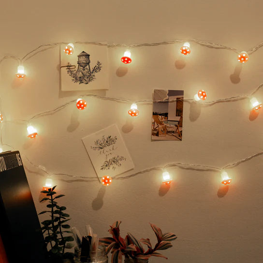 10 Ft Mushroom LED USB String Lights